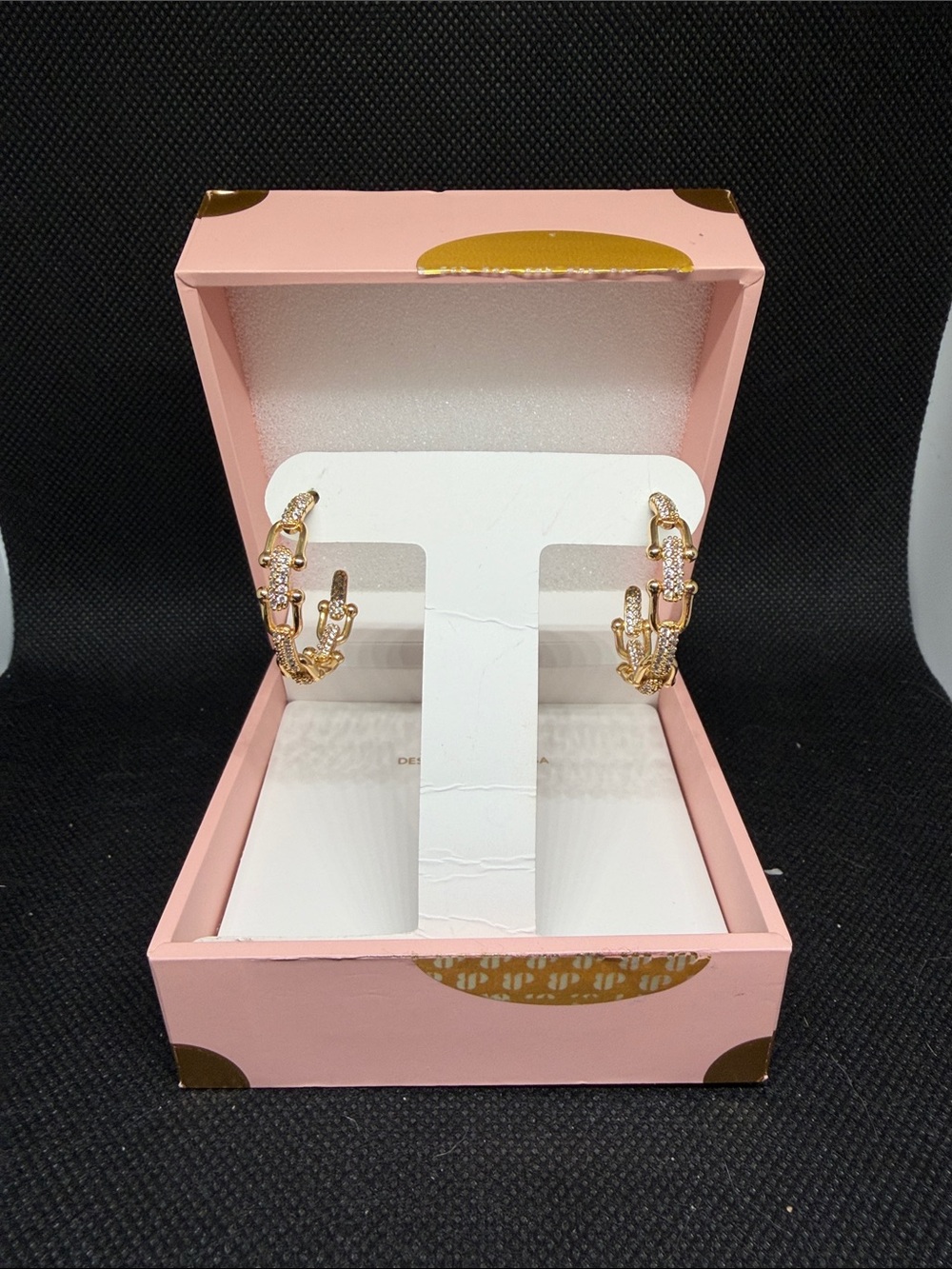 April 25: CZ on Gold Link Hoops